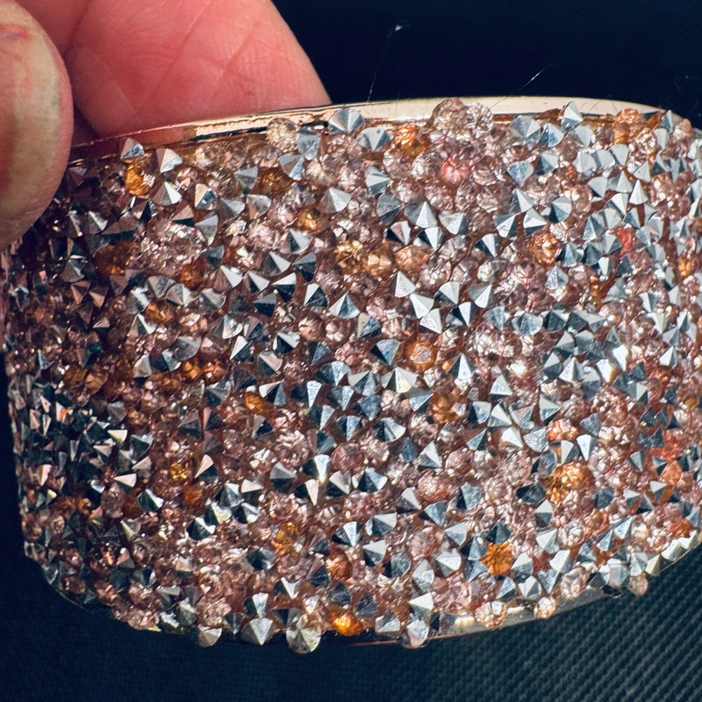 Elegant Silver and Gold Crystal Bracelet